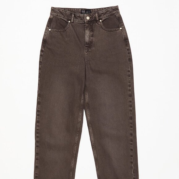 NWT Afends - Shelby - Women's Organic Cotton Wide Leg Brown Denim Jeans - 26x28 - Picture 9 of 16